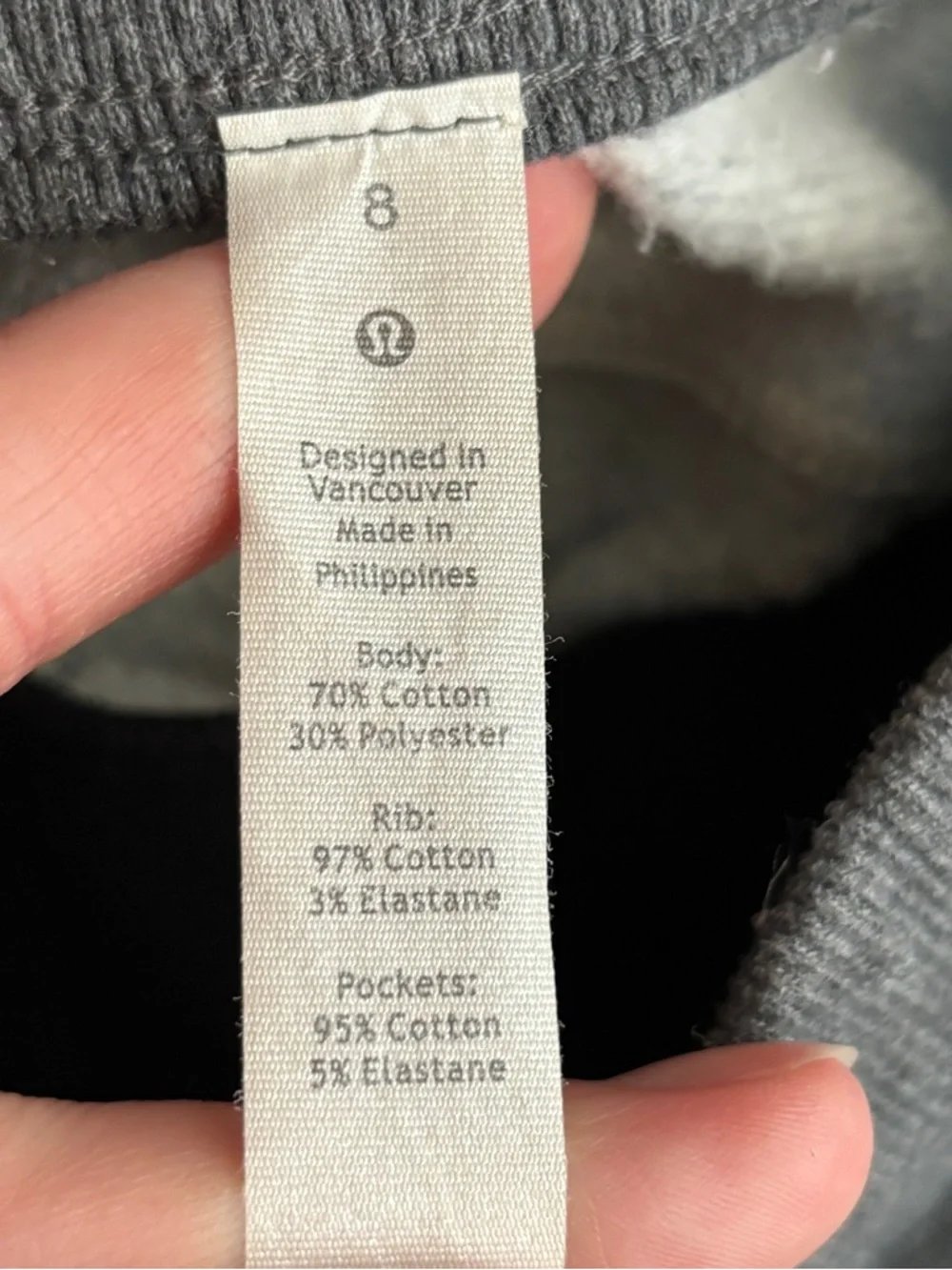 Women’s Lululemon Jogger Sweatpants Drawstring Pockets Gray Sz 8